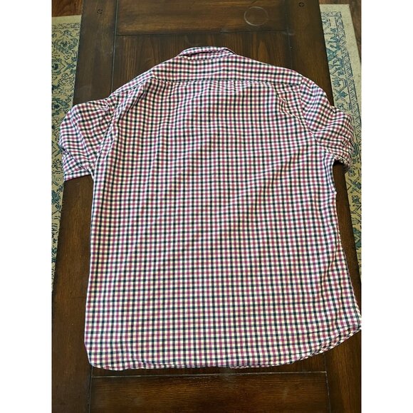 J.Crew Button Down Men's Shirt Slim Fit Blue Purple Plaid Gingham XL Business - Picture 4 of 6